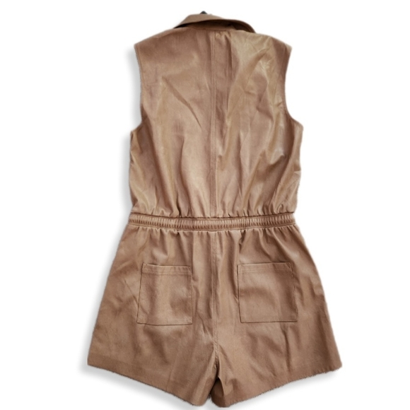 n.Philanthropy Stoke Faux Leather Romper in Camel Size XL NWT MSRP $198 - Picture 12 of 12